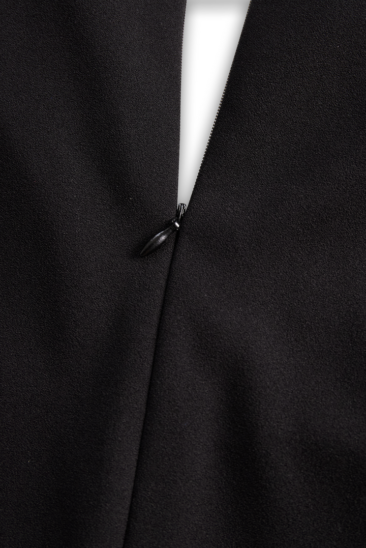 Camilla - Black Belted Sheath Dress