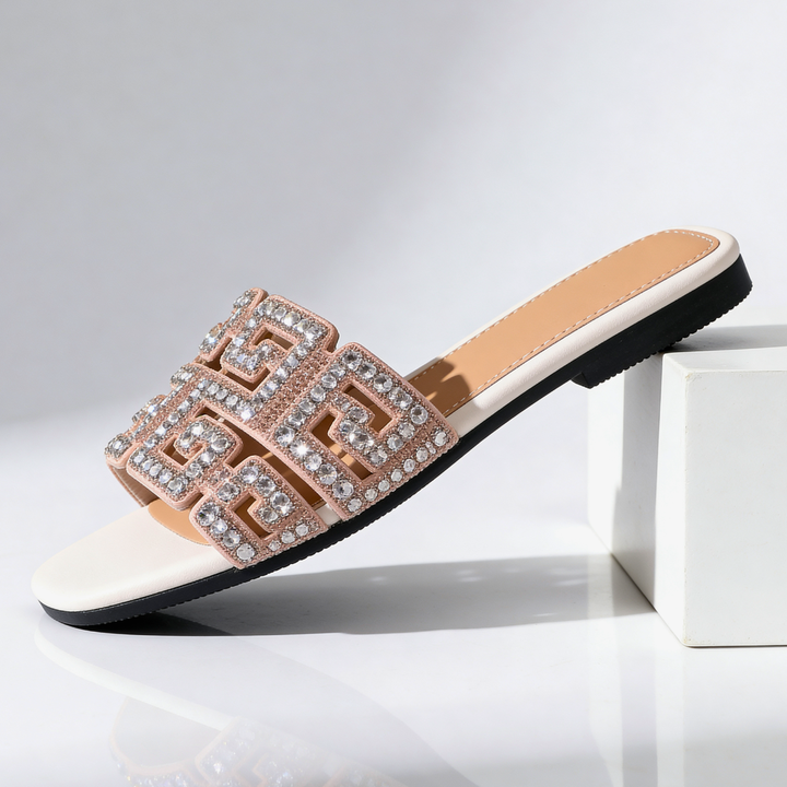 Vixen - Rhinestone Slip-On Sandals