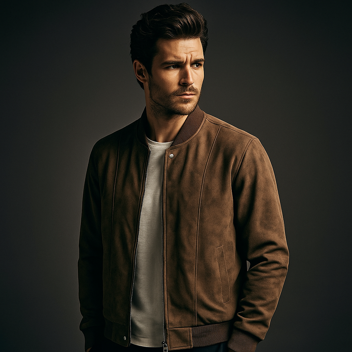 Maxwell - Suede Bomber Jacket