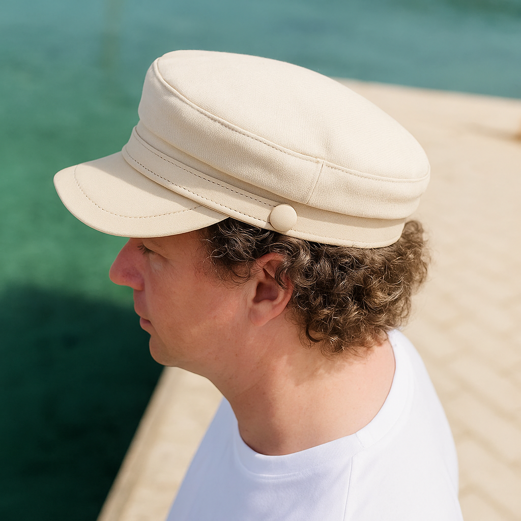 Dominic - Leather Brim Fisherman Cap
