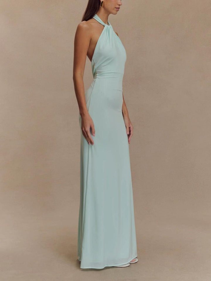 Serena - Halter Maxi Dress Lagoon
