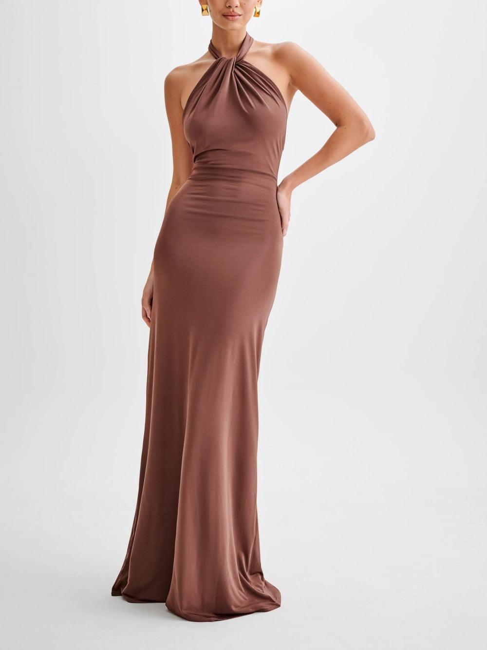 Serena - Halter Maxi Dress Lagoon