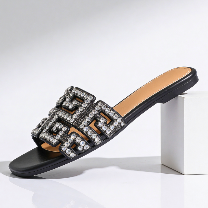 Vixen - Rhinestone Slip-On Sandals
