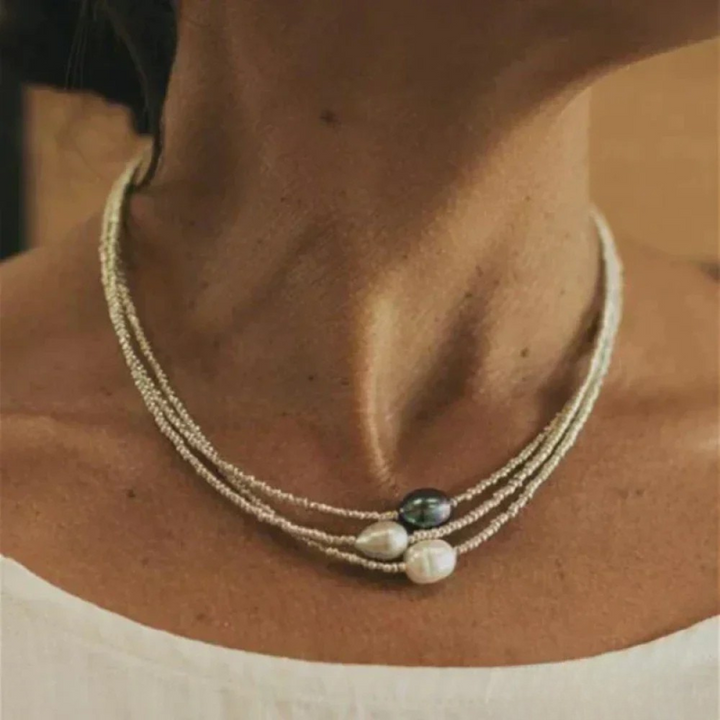 Ylana – Elegant Freshwater Pearl Necklace 1+1 Free
