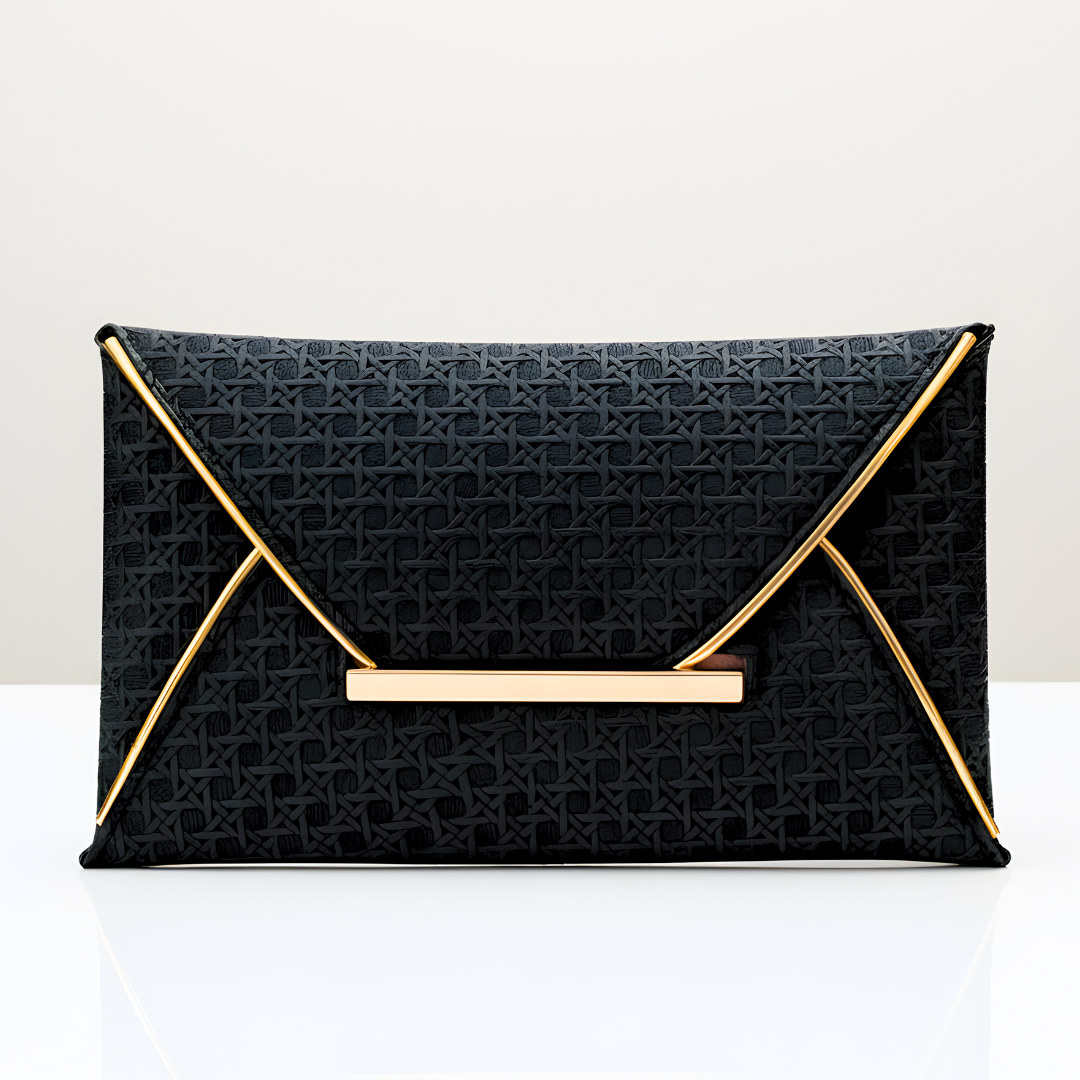 Lianne - Golden Envelope Clutch Bag