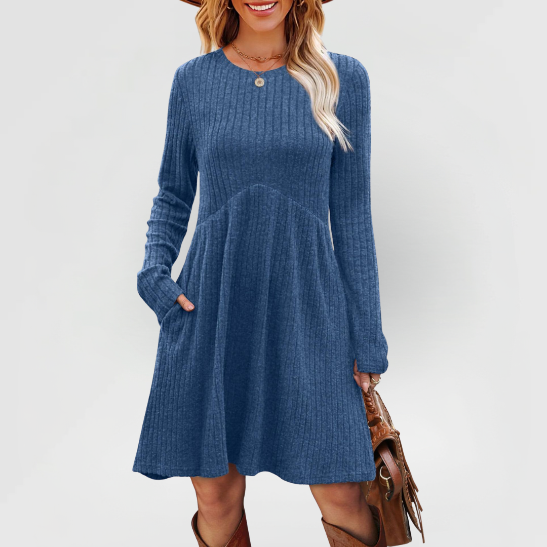 Clara - Ribbed Midi Dress