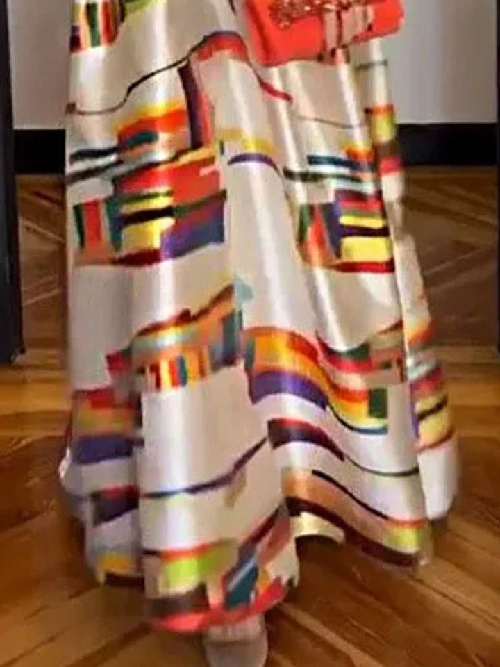 Isa Geometric Maxi Dress