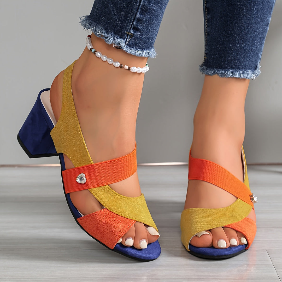 Carmen - Open Toe Block Heels