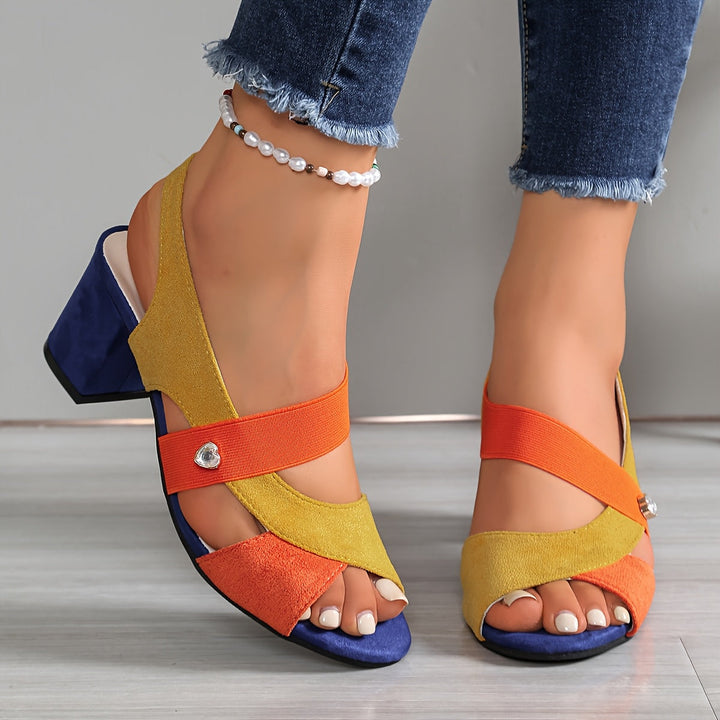 Carmen - Open Toe Block Heels