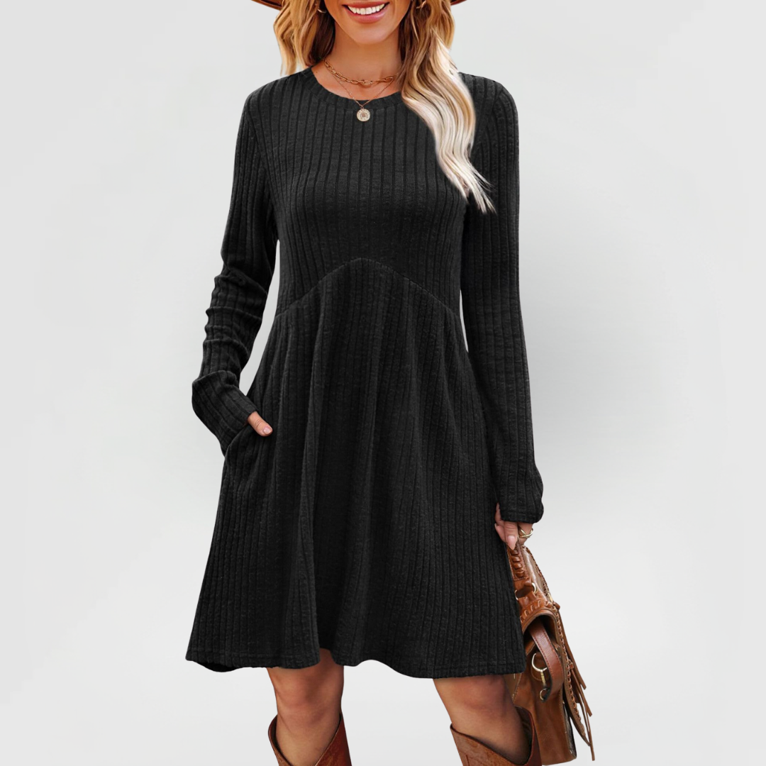 Clara - Ribbed Midi Dress