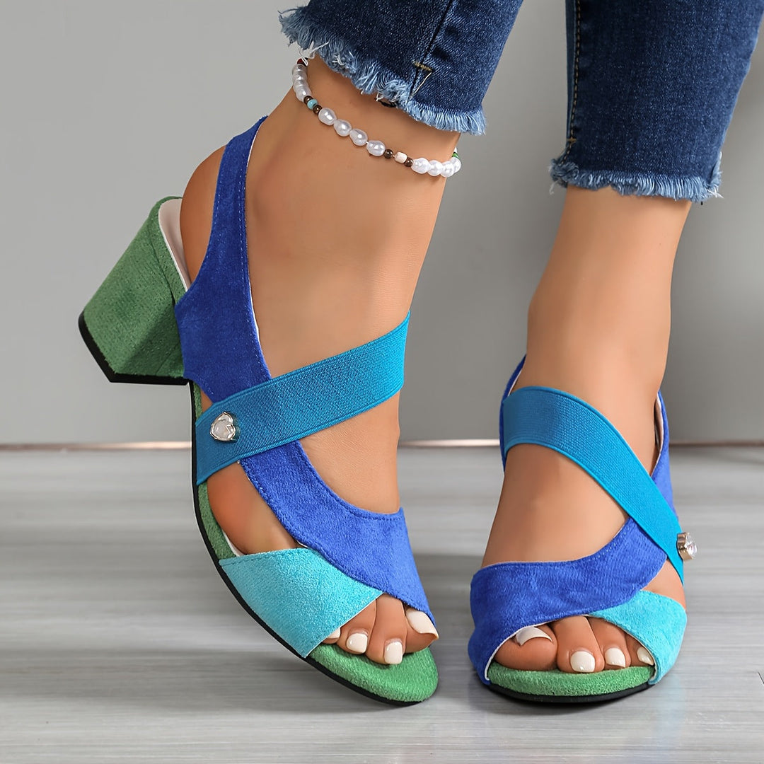 Carmen - Open Toe Block Heels