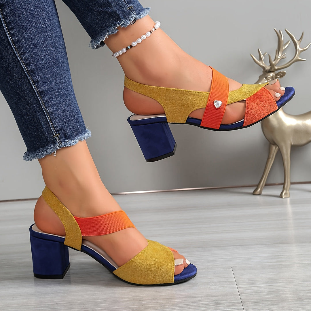 Carmen - Open Toe Block Heels