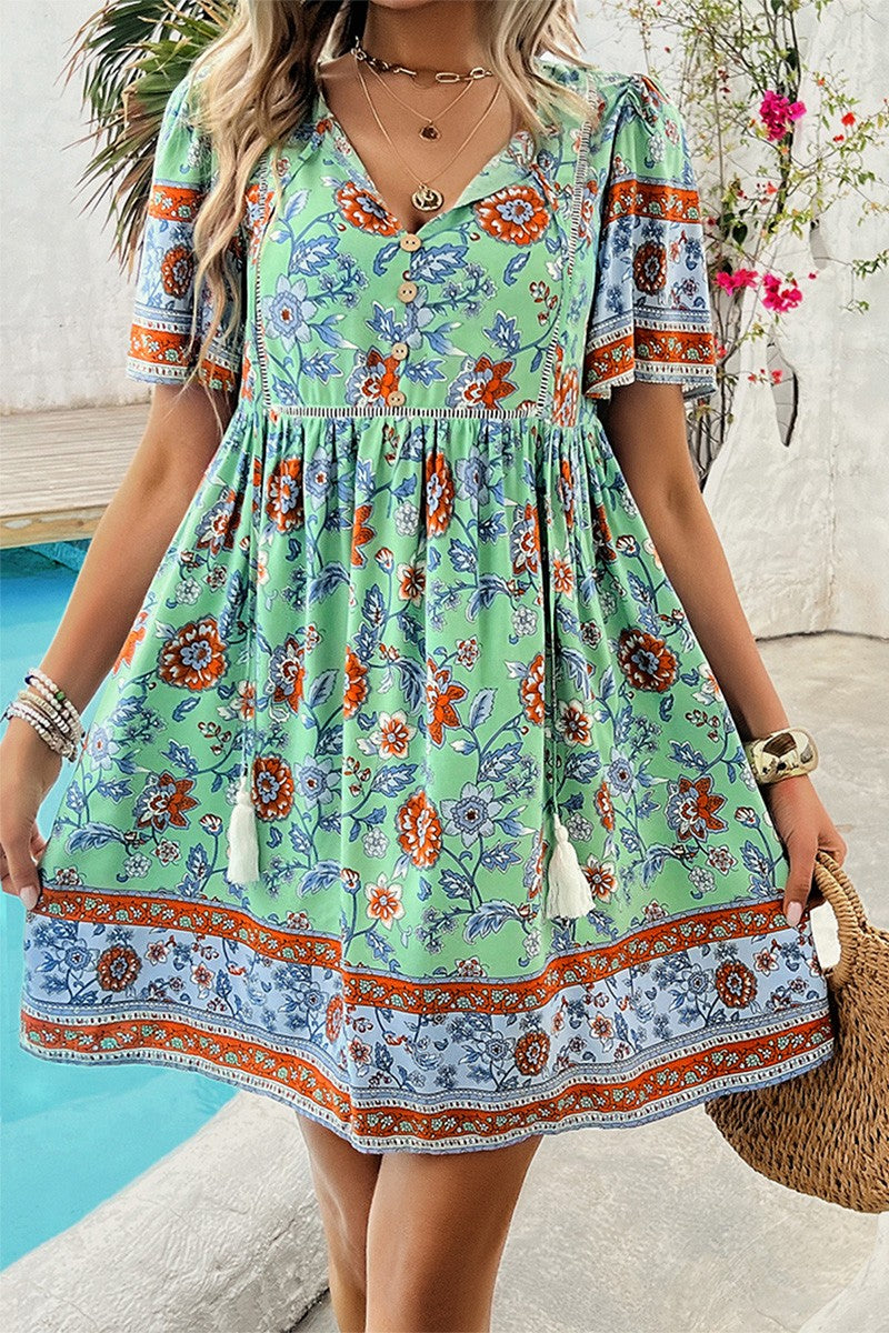 Mia - Comfy Floral Midi Dress