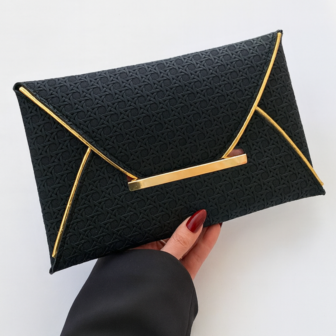 Lianne - Golden Envelope Clutch Bag