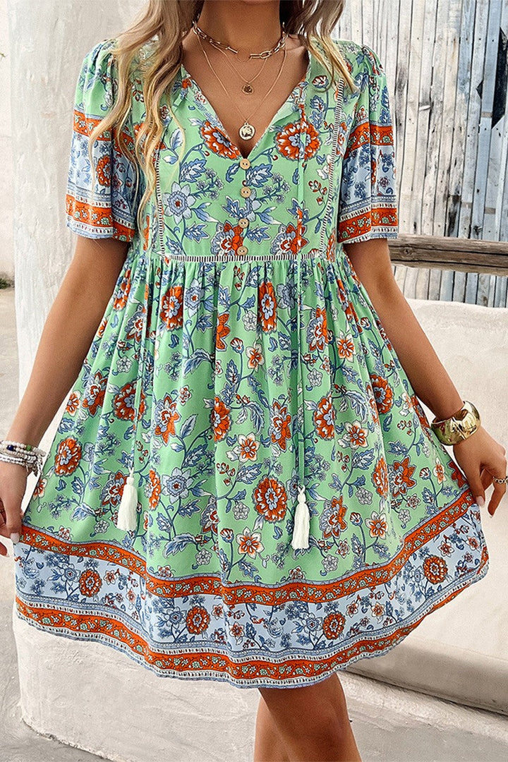 Mia - Comfy Floral Midi Dress