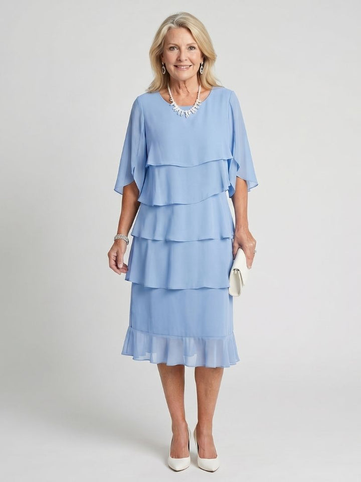 Alyssa - Elegant Layered Midi Dress
