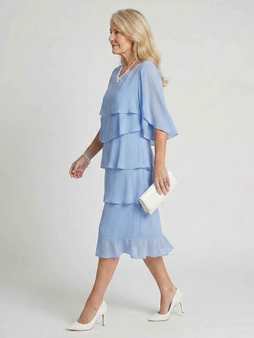 Alyssa - Elegant Layered Midi Dress