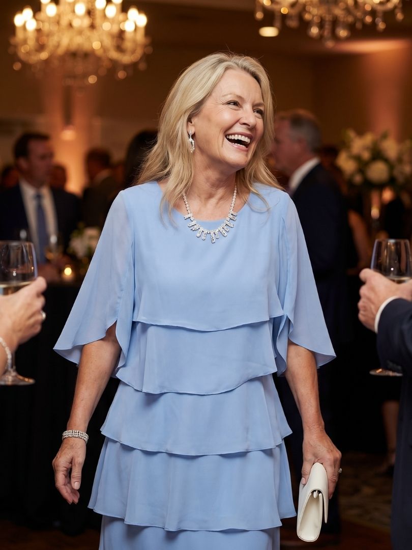 Alyssa - Elegant Layered Midi Dress