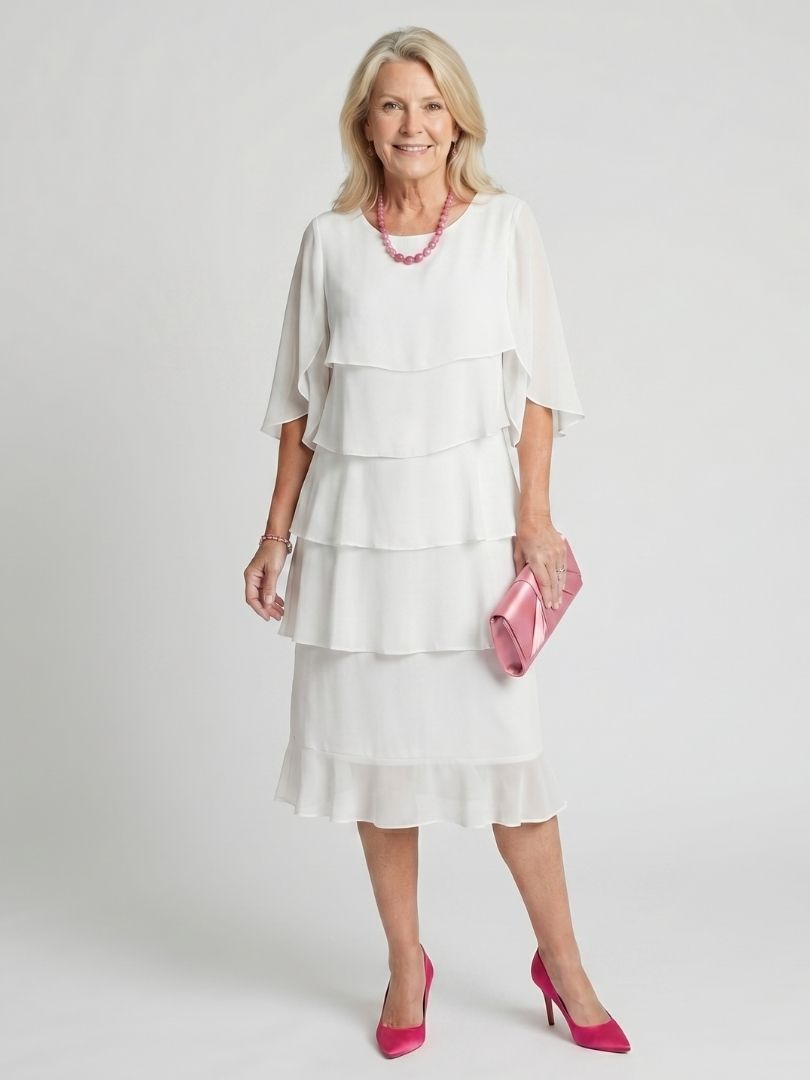 Alyssa - Elegant Layered Midi Dress