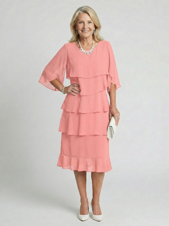 Alyssa - Elegant Layered Midi Dress