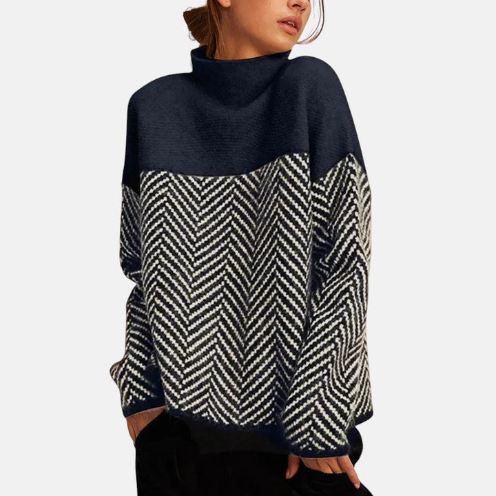 Sienna -  Herringbone Knit Sweater