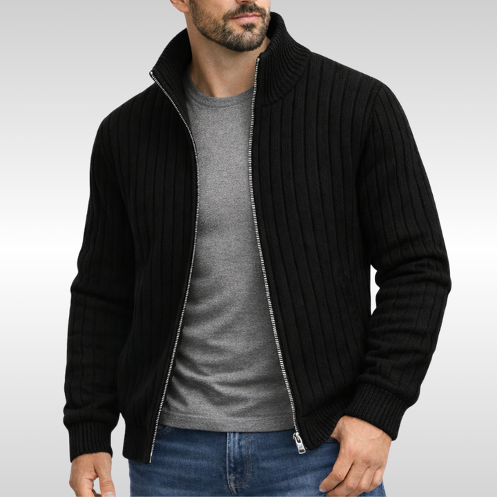 Harrison - Ribbed Zip Cardigan