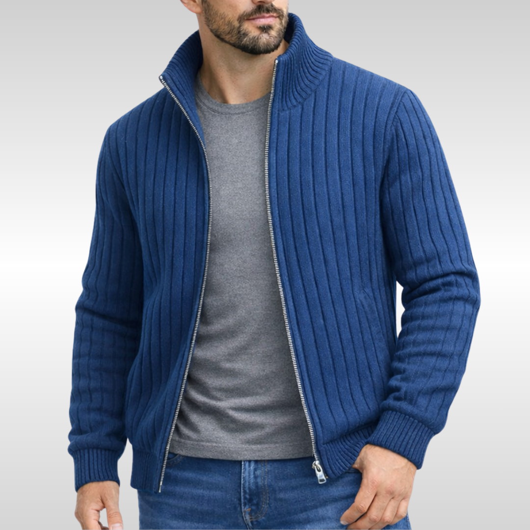 Harrison - Ribbed Zip Cardigan