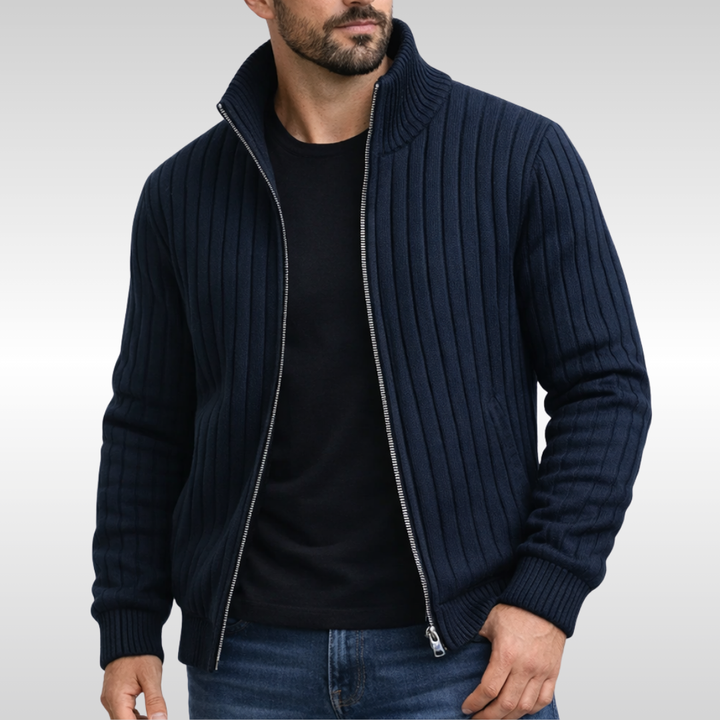 Harrison - Ribbed Zip Cardigan