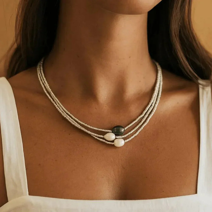 Ylana – Elegant Freshwater Pearl Necklace 1+1 Free