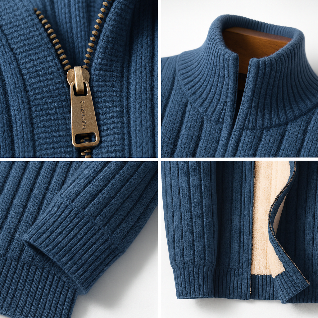 Harrison - Ribbed Zip Cardigan