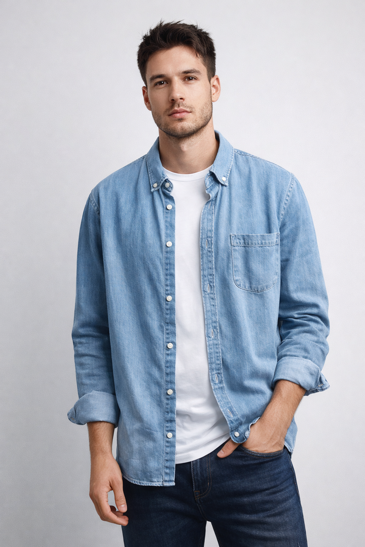 Ethan - Slim Denim Shirt