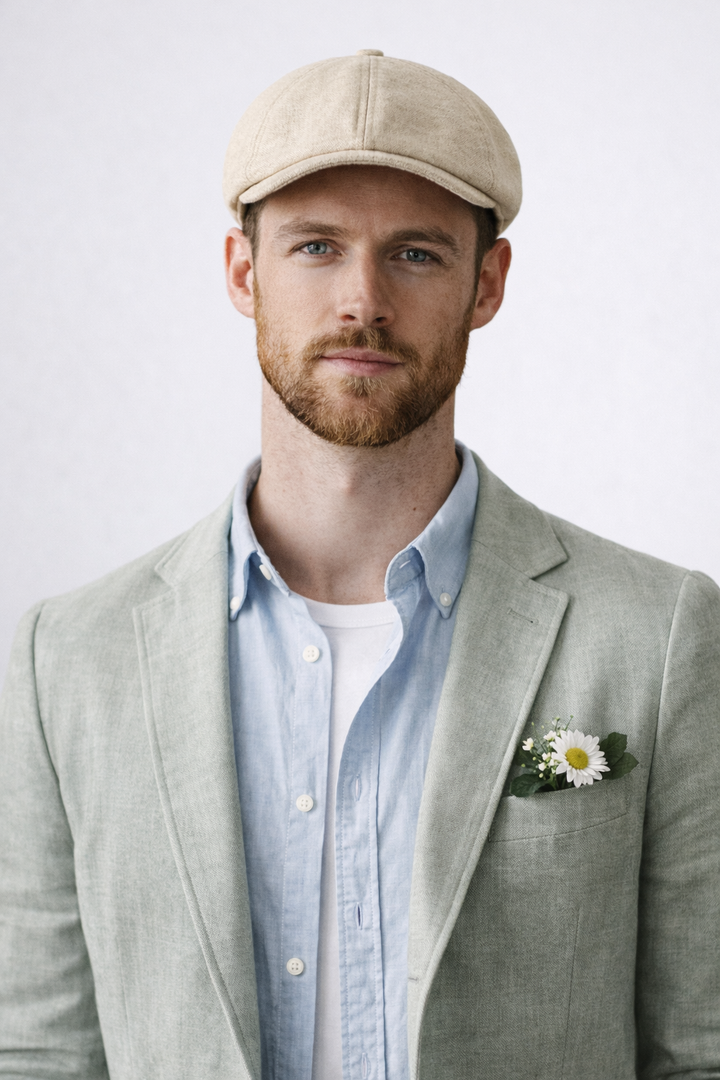 Leo - Cotton Luxe Newsboy Cap