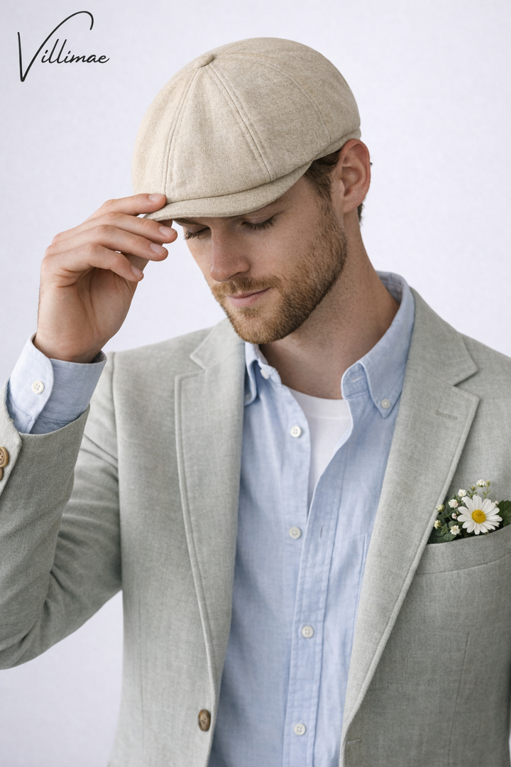 Leo - Cotton Luxe Newsboy Cap