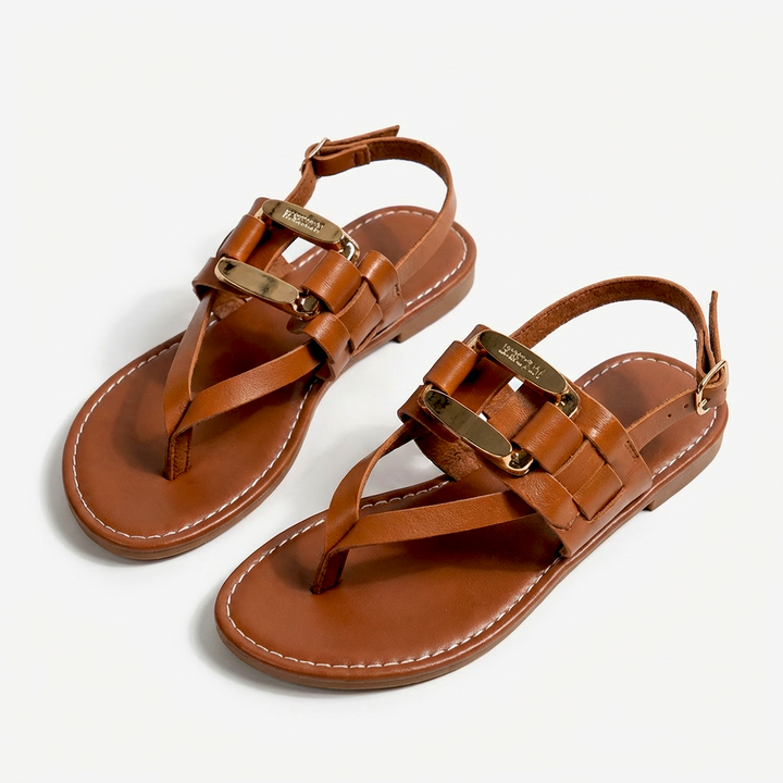 Kaia - Leather Strap Sandals