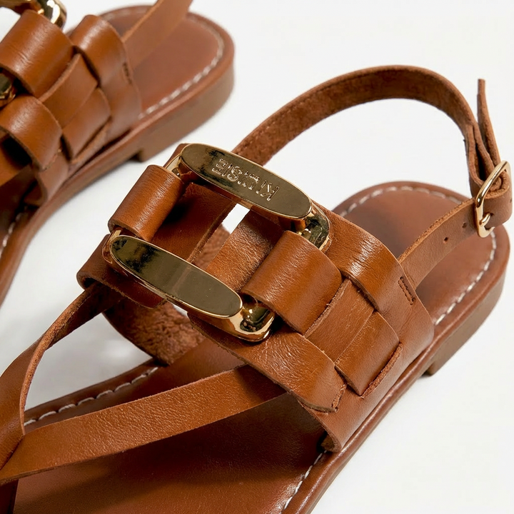Kaia - Leather Strap Sandals