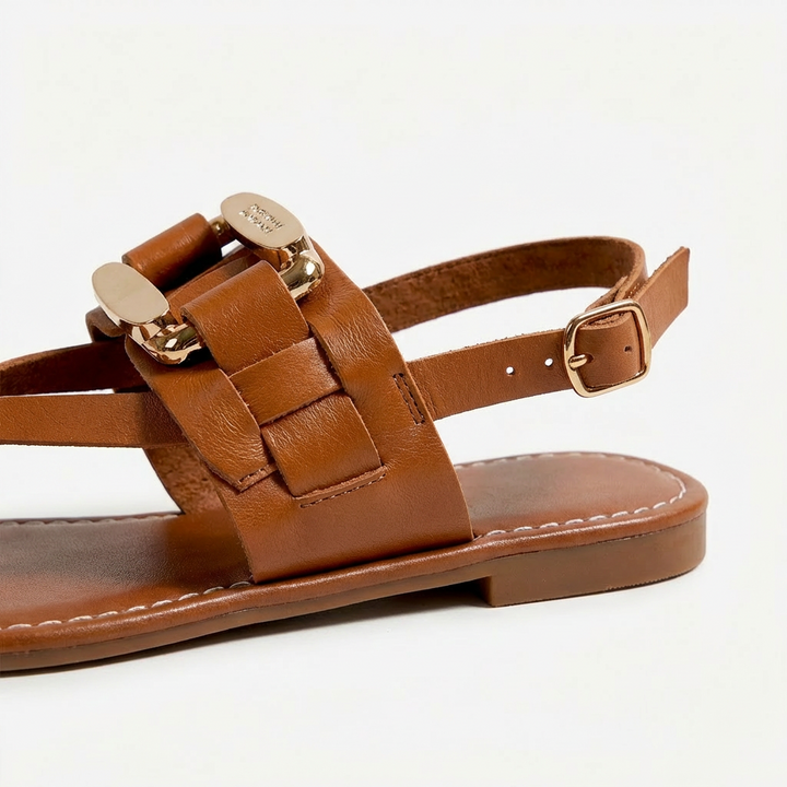 Kaia - Leather Strap Sandals