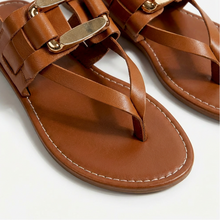 Kaia - Leather Strap Sandals