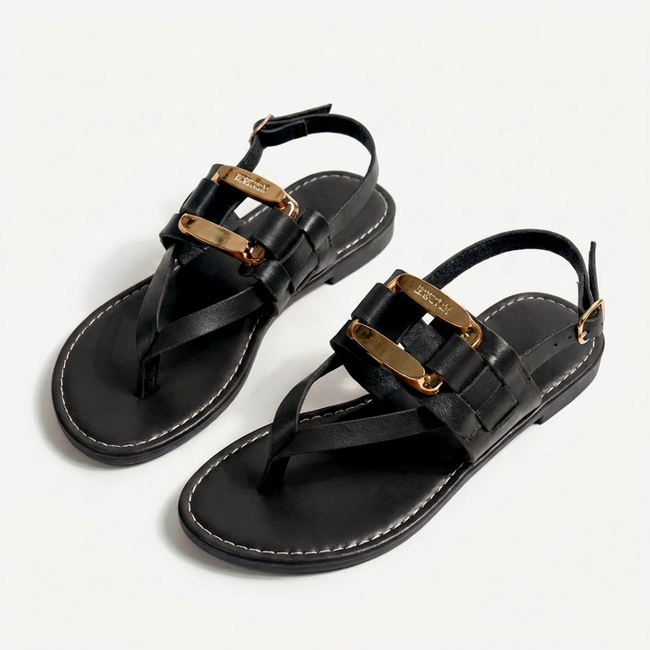 Kaia - Leather Strap Sandals