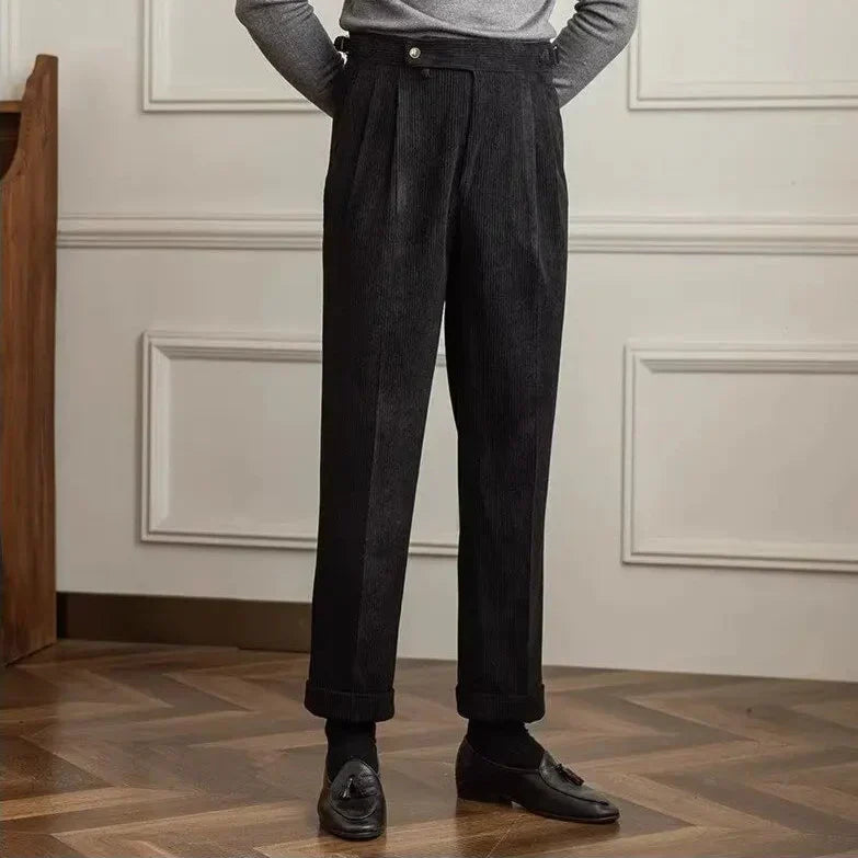 Theodore - High-Waisted Corduroy Trousers