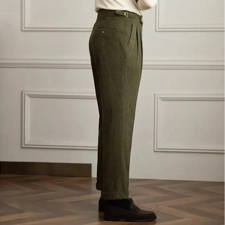 Theodore - High-Waisted Corduroy Trousers