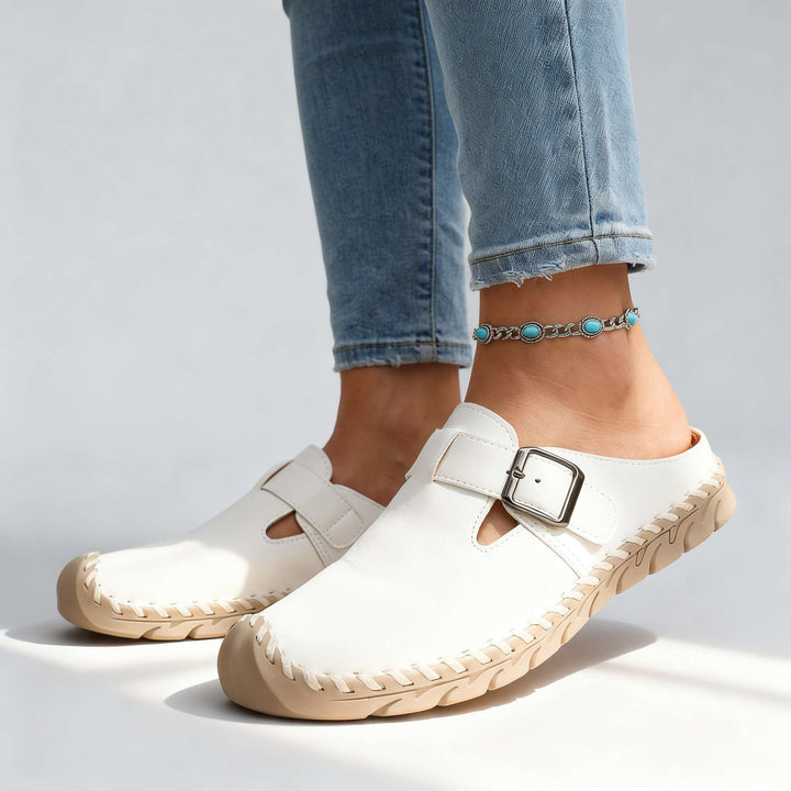 Amber - Classic Clogs with Adjustable Buckle