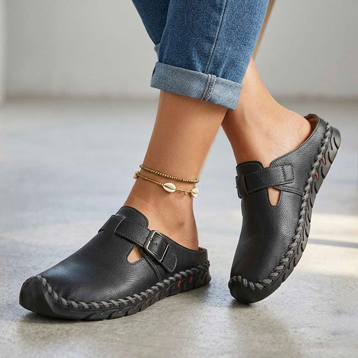 Amber - Classic Clogs with Adjustable Buckle