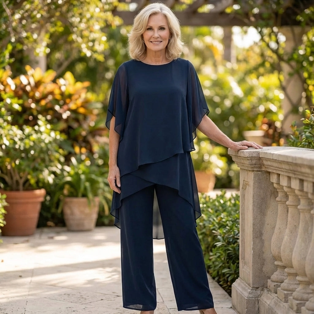 Sienna  - Draped Top with Palazzo Pants