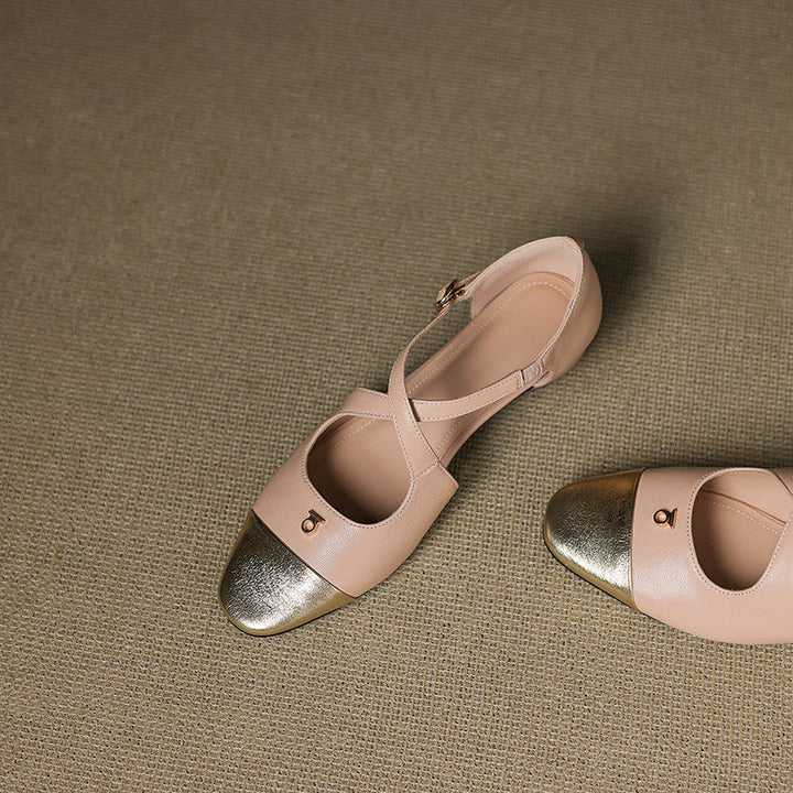 Sabrina - Cross Strap Mary Jane Flats