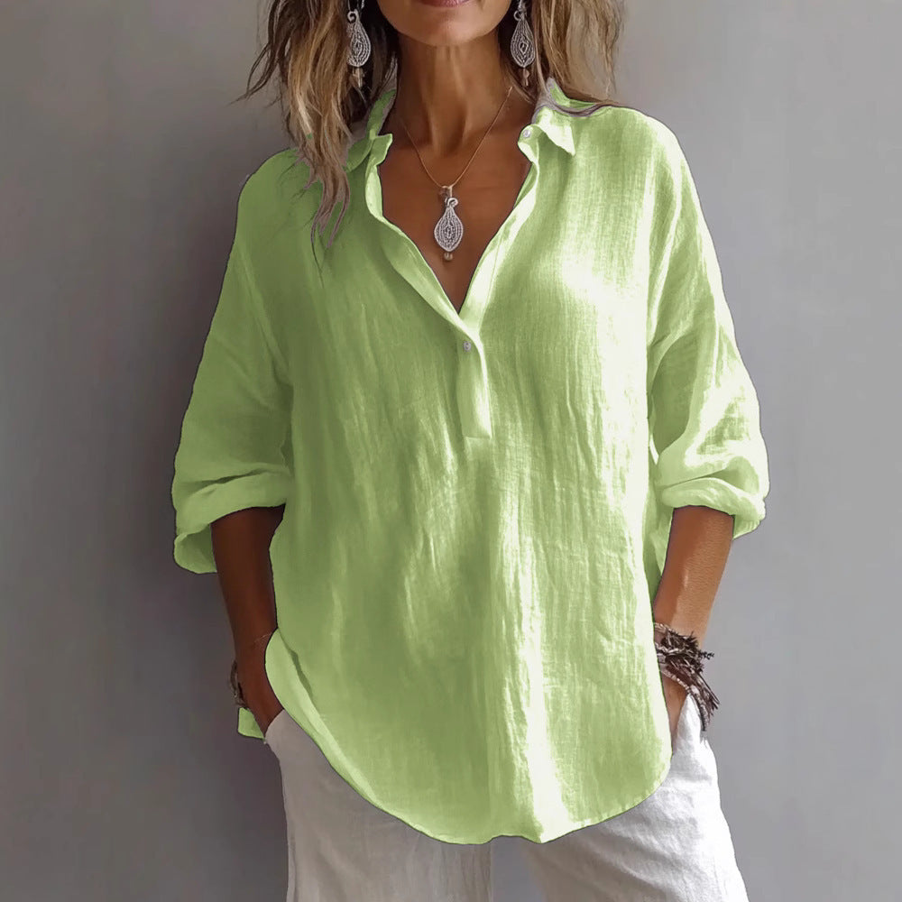 Diana - Comfortable V-Neck Blouse Shirt