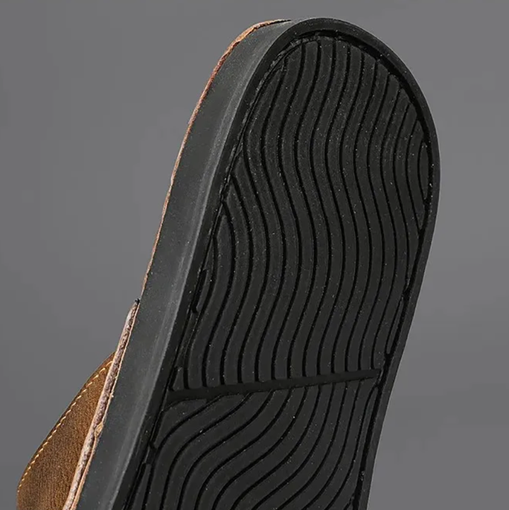 Brennan Leather Slides