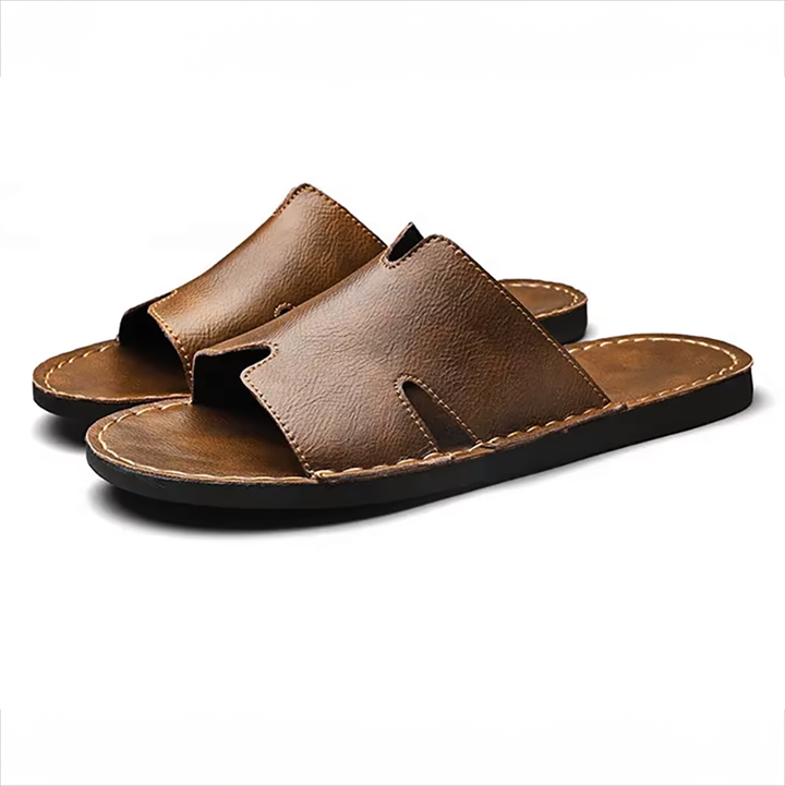 Brennan Leather Slides