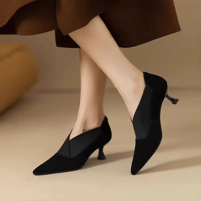Elara Suede Heels