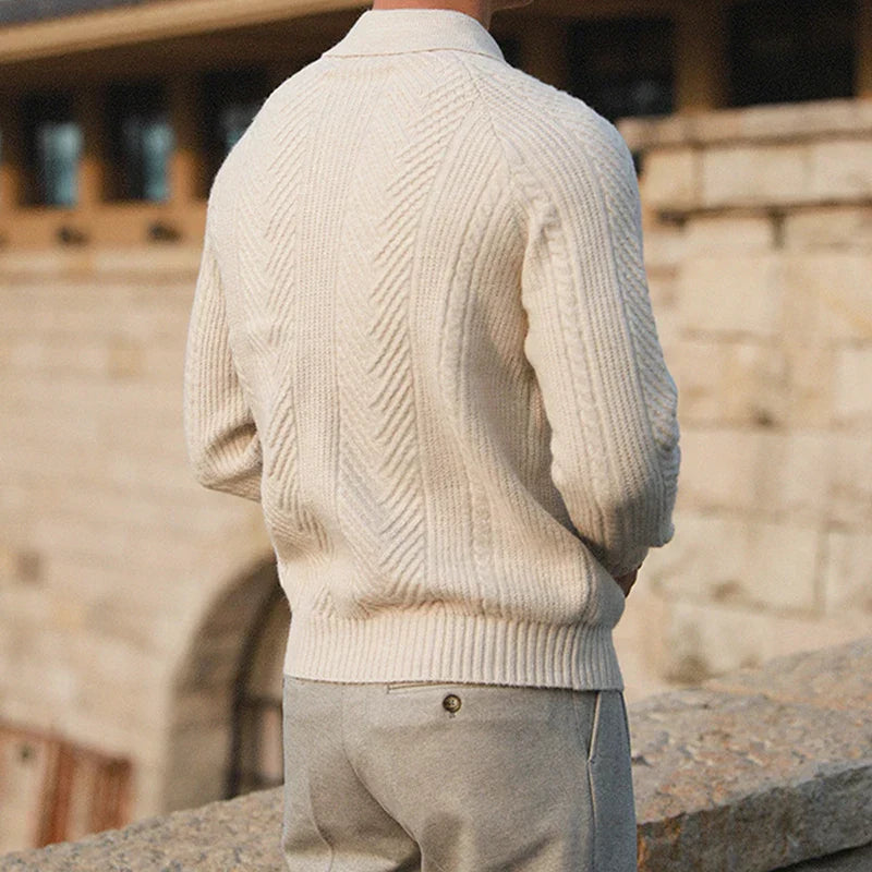 Harrison- Hand-Knitted Collared Sweater