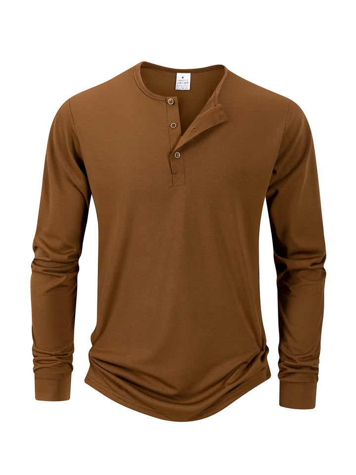 Liamm – Stylish Long Sleeve Henley T-Shirt